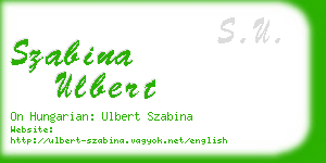 szabina ulbert business card